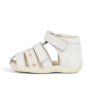 Kickers Babies Wriggle Baby Flower Sandals Leather White- 14303244