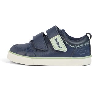 Kickers Infant Boys Tovni Twin ZigZag Trainers Leather Navy- 14303382