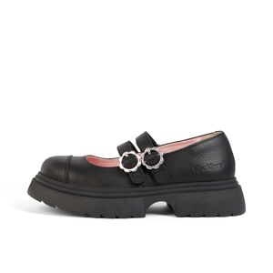 Kickers Junior Girls Kenzi MJ Shoes Leather Black- 14303257
