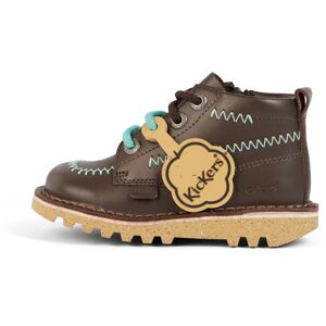 Kickers Infant Boys Kick Hi ZigZag Boots Leather Brown- 14303034