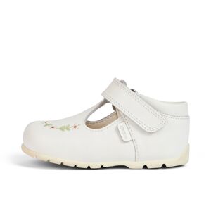 Kickers Baby Kick T-Bar Flower Shoes Leather White- 14303455