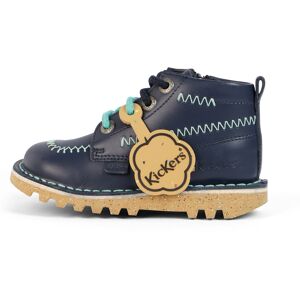 Kickers Infant Boys Kick Hi ZigZag Boots Leather Navy- 14303124