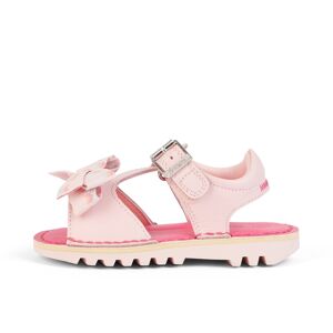 Kickers Infant Girls Kick Sandals Bow Sandals Leather Pink- 14303133