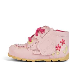 Kickers Baby Kick Hi Flower Boots Leather Pink- 14303165