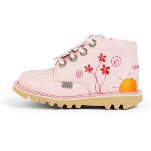 Kickers Infant Girls Kick Hi Happy Boots Leather Pink- 14303283