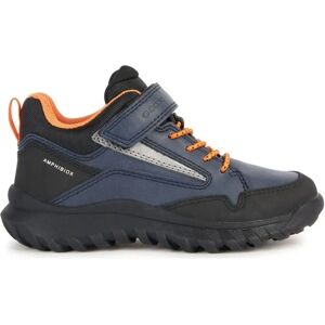 Geox , Navy Orange ABX Booties for Boys ,Blue male, Sizes: 33 EU, 31 EU, 35 EU, 32 EU, 37 EU, 36 EU, 30 EU