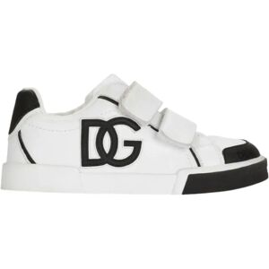 Dolce & Gabbana , White Flat Shoes with Logo Detail ,White male, Sizes: 32 EU, 27 EU, 35 EU, 29 EU, 28 EU, 31 EU, 34 EU, 36 EU, 37 EU, 30 EU, 33 EU