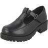 Cool 4 School (UK 13 Child, Black) Girls Cool For School Mid Heel T-Bar School Shoes H3069