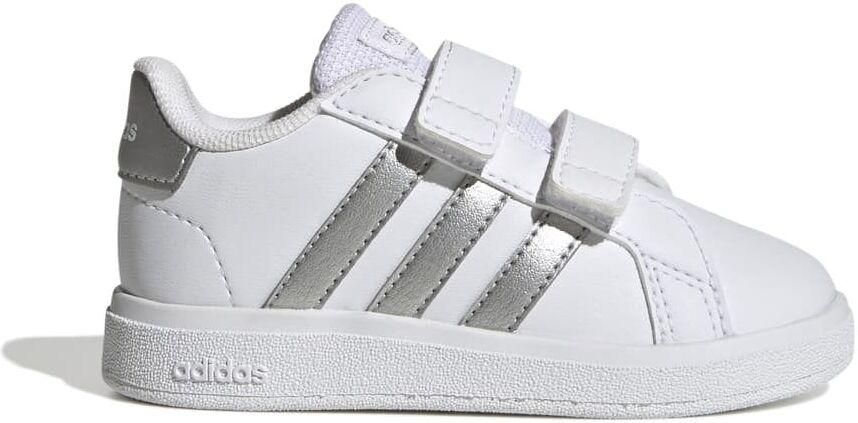 adidas Infant Grand Court Lifestyle Hook and Loop Shoes Size: UK 9 1/2c, Colour: White