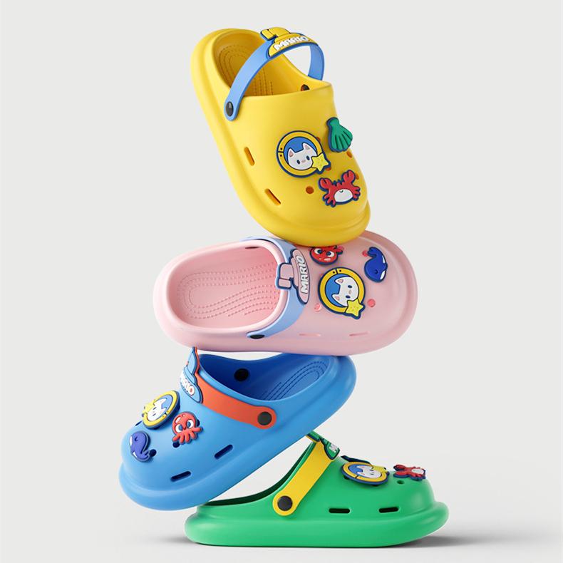 Cheerful Mario Children's Hole Shoes Summer Non Slip Children's Slippers Bag Heel Girls' Sandals Boys' Baby Slippers