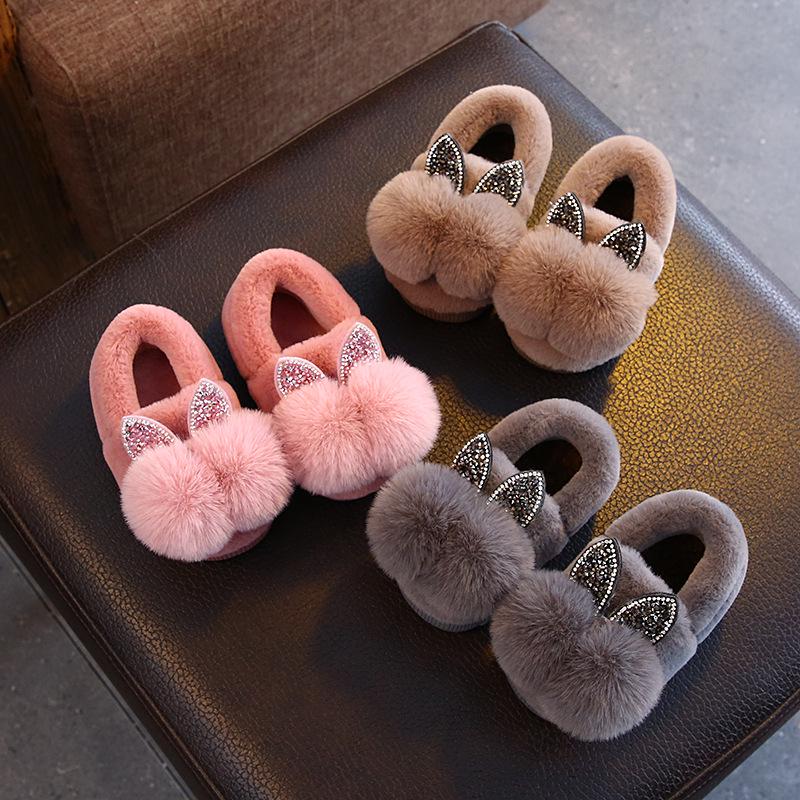 MA10BL Children's Cotton Slippers Baby Slippers Indoor Cotton Shoes