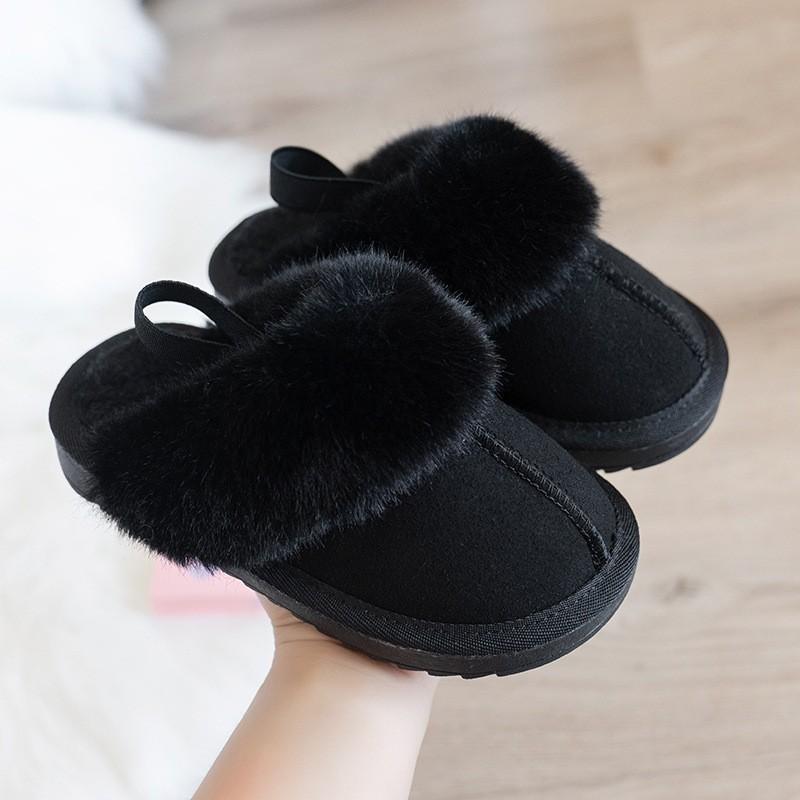 RC OUTDOO Winter Children's Fashion Fur Shoes Outer Wear Casual Cotton Shoes Baby Cotton Slippers