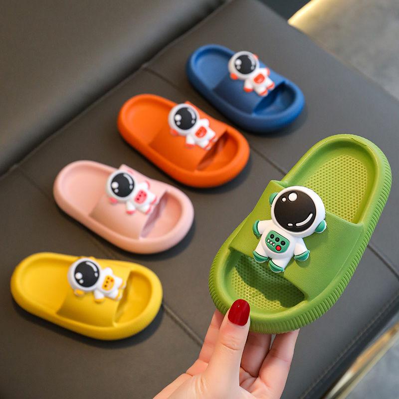 Violet Cute baby Summer New Children's Slippers Astronaut Anime Cartoon Slippers Home Baby Slippers Kids Shoes Non-slip Slippers