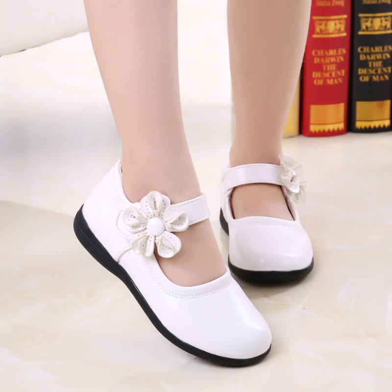 SHIJIN Health Children's Leather Shoes Girls' Shoes  Spring and Autumn New Fashion Soft Sole Princess Shoes