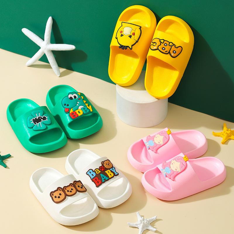Malwee Kids Clothing Children's Slippers Summer Non-slip Boys Cartoon Girls Cute Summer Soft Bottom Beach Flip Flops Children's Shoes