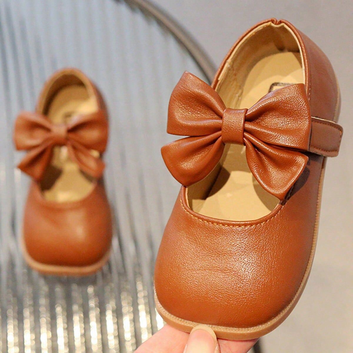 SHEIN Children'S Simple And Comfortable Girls' Flat Shoes Brown EUR21,EUR22,EUR23,EUR24,EUR25,EUR26,EUR27,EUR28,EUR29,EUR30