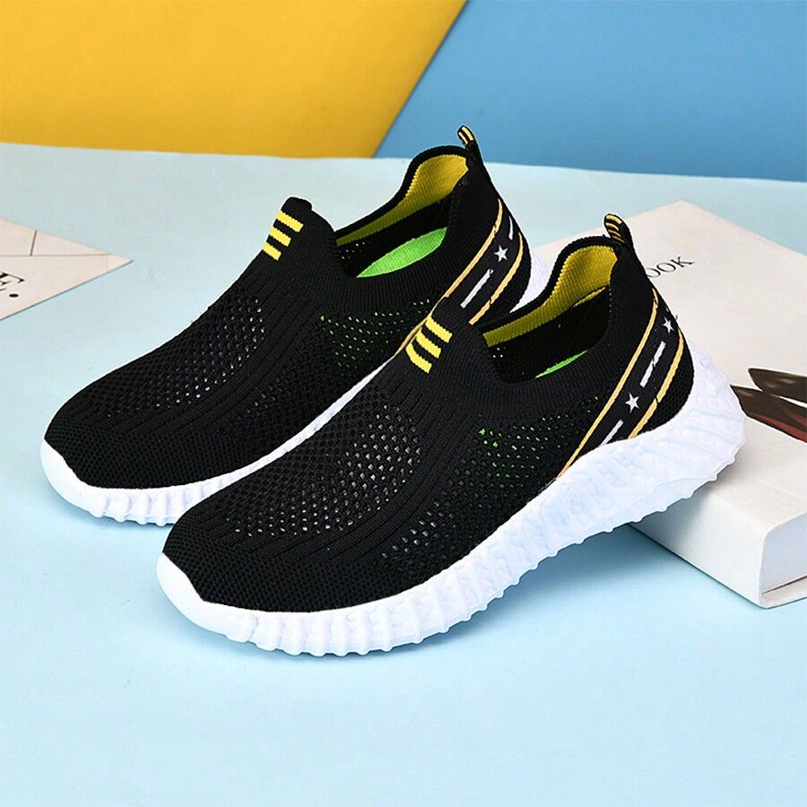 SHEIN Summer Children's Hollow Out Casual Shoes, Teen Boys' Slip-On Breathable Mesh Flat Shoes Black EUR34,EUR35,EUR36,EUR37,EUR38,EUR39,EUR27,EUR28,EUR29,EUR30,EUR31,EUR32,EUR33