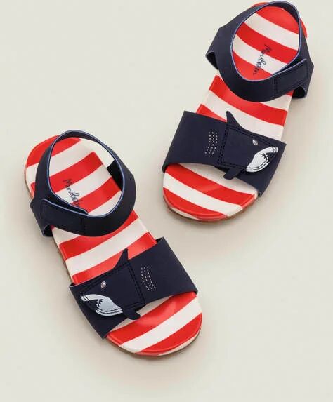 Mini Water Resistant Aqua Sandals College Navy Boys Boden Sole Size: 33