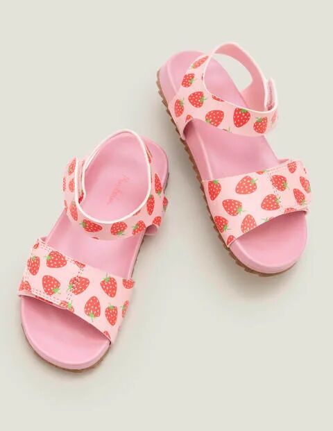 Mini Water Resistant Aqua Sandals Boto Pink Strawberries Girls Boden Sole Size: 36
