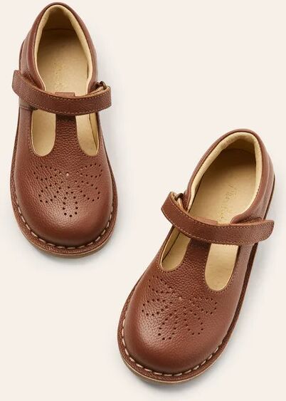 Mini Leather T-bar Flats Tan Girls Boden Leather Size: 32