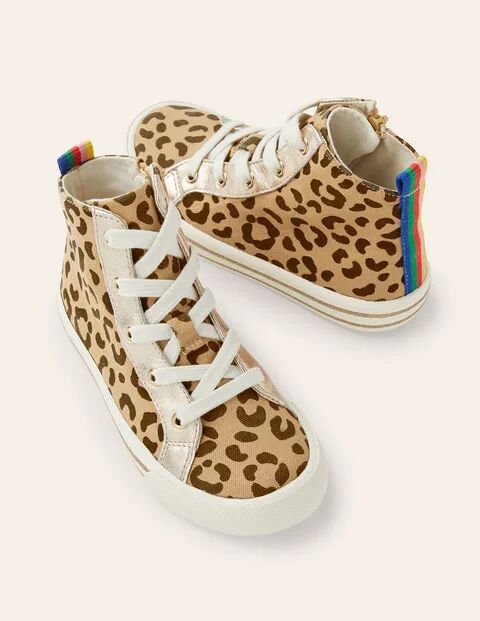 Mini High Tops Leopard Canvas Girls Boden Cotton Size: 25