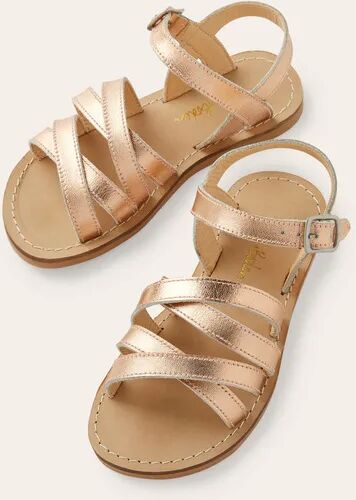 Mini Everyday Sandals Rose Gold Metallic Girls Boden Leather Size: 29