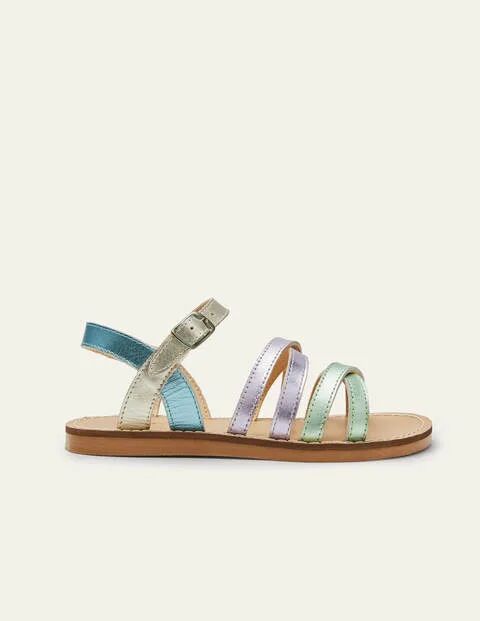 Mini Everyday Sandals Multi Metallic Girls Boden Leather Size: 39