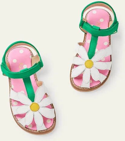 Mini Leather Padded Sandals White Flower Girls Boden Leather Size: 36