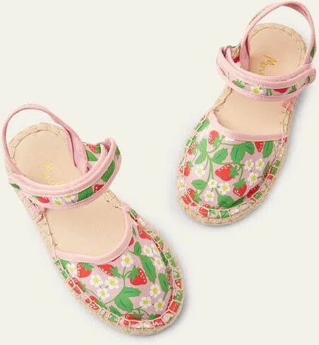 Mini Espadrilles Boto Pink Strawberry Girls Boden Cotton Size: 34