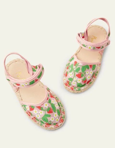 Mini Espadrilles Boto Pink Strawberry Girls Boden Cotton Size: 35