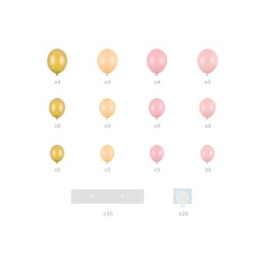 partydeco Luftballon »Luftballon Herz Goldfarben/Rosa« Goldfarben