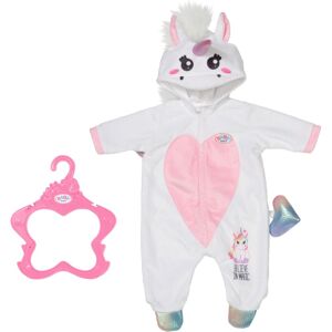 Baby Born Puppenkleidung »Einhorn Kuschelanzug, 43 cm«, mit Kleiderbügel weiss/rosa