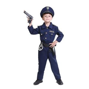 Na - Jungenkostüm Polizist, 152, Blau