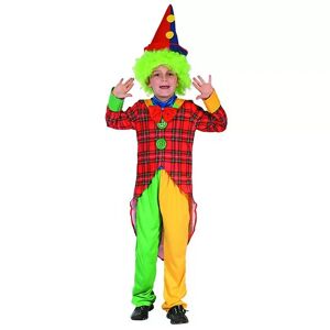 Na - Jungenkostüm Clown Boy, 134-140, Multicolor