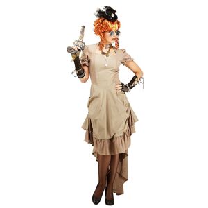 buttinette Steampunk-Kleid Loretta für Damen, taupe - Size: Gr. 42/44