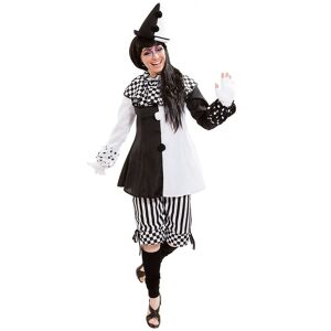 buttinette Harlekin-Kostüm Black & White für Damen - Size: Gr. 36/38