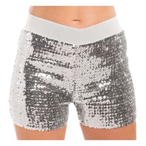 buttinette Pailletten-Hotpants, silber - Size: Gr. S/M