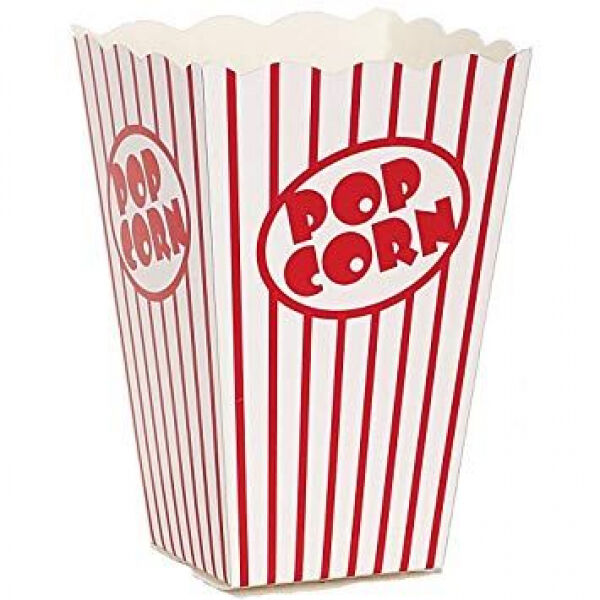 iDISPLAY Idis Plüsch - Popcorn Box rot/weiss, 16cm, 10 Stk.