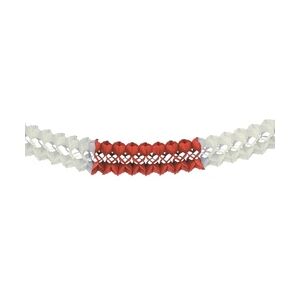 Papstar 10xGirlande, Papier Ø 16 cm · 4 m rot/weiss schwer entflammbar