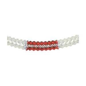 Papstar 10xGirlande, Papier Ø 16 cm · 4 m rot/weiss schwer entflammbar