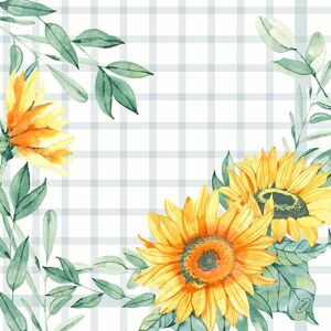 Serviette Dunisoft Sunflower Day 40x40 cm 1/4 Falz 60 Stück