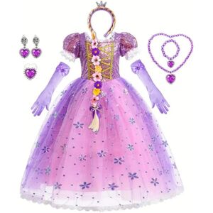 Richbaby Rapunzel Kleid Prinzessin Kostüm Für Baby Mädchen Cosplay Party Kleid Tangled Geburtstagsgeschenk Halloween Kinder Kostüm 2-10 Jahre