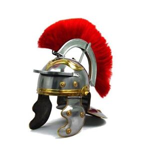 GT-DEKO - Fantasy und Schwert Shop Römischer Centurio Helm mit roter Crista