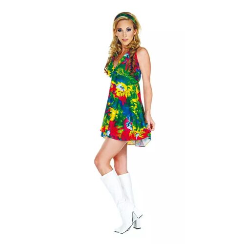 Karneval Universe Batik Hippie Minikleid -Hippie Kostüm-Hippie Kleid-Hippiekleid L / 40
