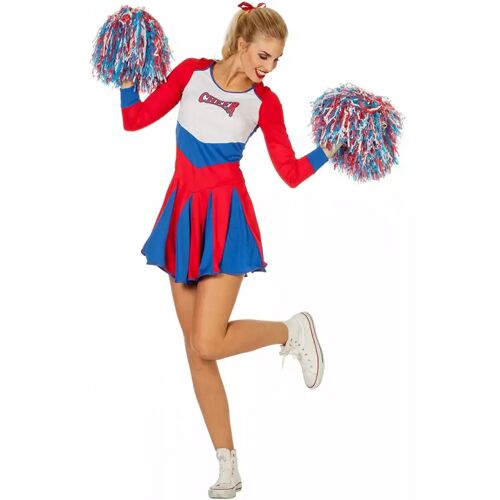 Karneval Universe Rot-blaues Cheerleader Damen Kostüm kaufen 36