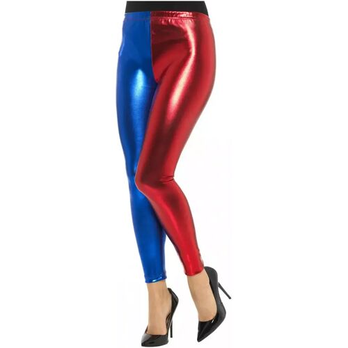 Karneval Universe Harlekin Kostümleggings rot/blau für Cosplay S