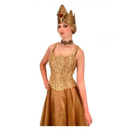 Karneval Universe Bronzefarbene Königin Krone mit Rubin ✰ Kostümkrone