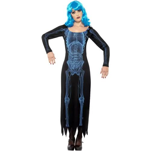 Karneval Universe Röntgen Frauen Kostüm   Schlauchkleid mit Skelett Motiv L