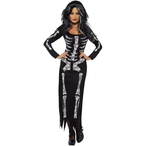 Karneval Universe Schlauchkleid mit Skelett Motiv   Horrorkostüm für Damen XL