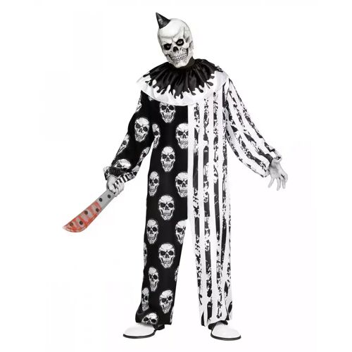 Karneval Universe Totenkopf Horrorclown Kostüm mit Maske ★ Einheitsgröße (M/L)